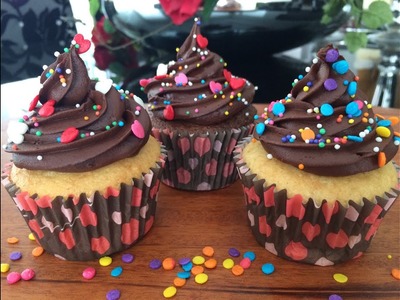 Cobertura de Ganache de Chocolate para Cupcake