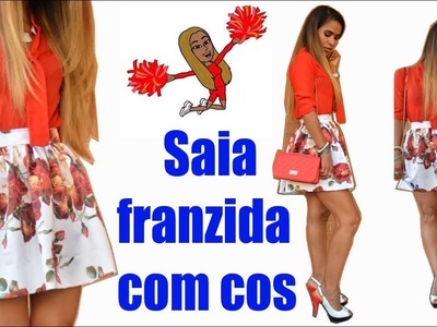 Como fazer Saia franzida com cos #INICIANTES (tecidos do Brasil) por janaina pauferro