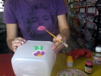 Como pintar pote de plástico sem o primer