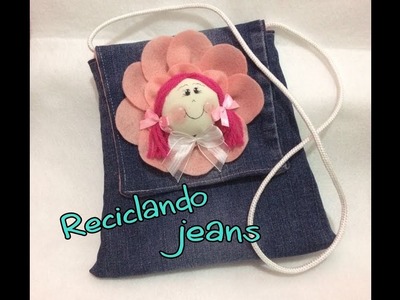 Diy: bolsa infantil, feita com perna de calça jeans, recycling jeans #reciclandojeans