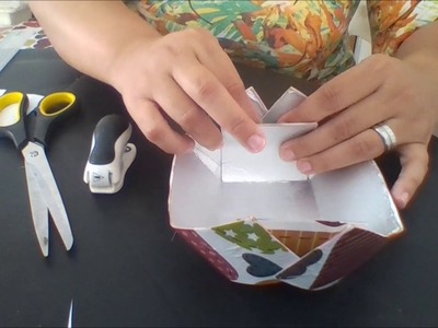 DIY | Cestinha feita de Caixa de leite #vamos reciclar