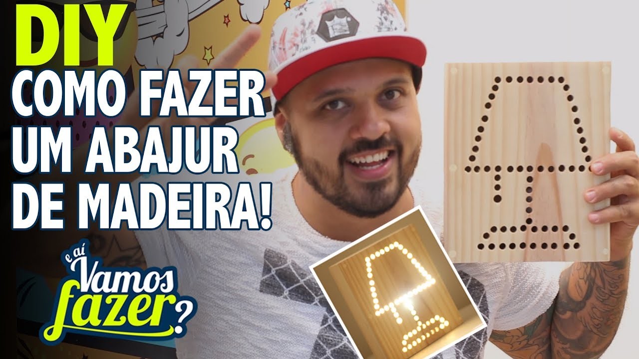 DIY - COMO FAZER UM ABAJUR DE MADEIRA Feat LIDY ALMEIDA