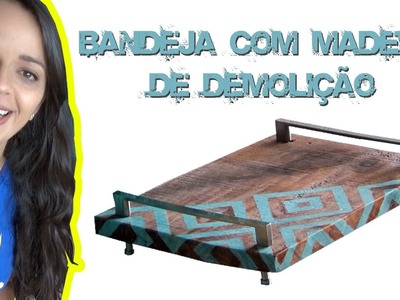 Idéia de Item DECORATIVO | Bandeja Madeira Super fácil e barata | DIY :: Rebeca Salvador
