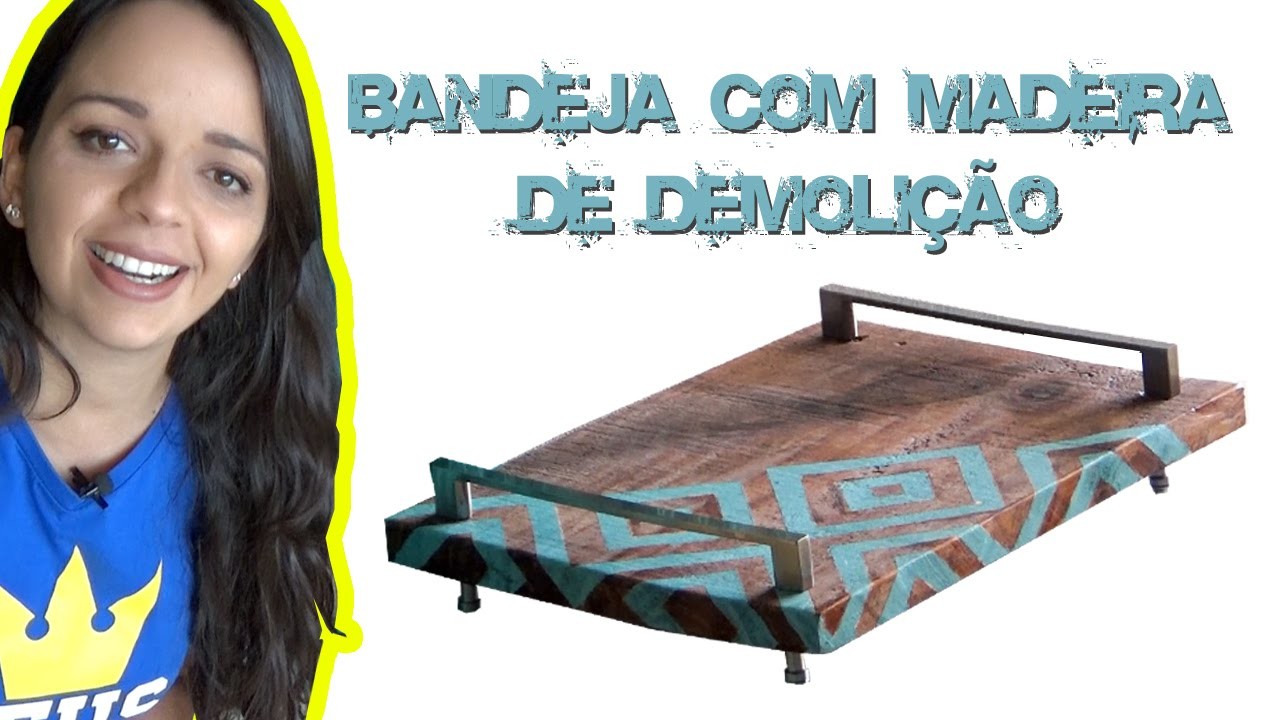 Idéia de Item DECORATIVO | Bandeja Madeira Super fácil e barata | DIY :: Rebeca Salvador