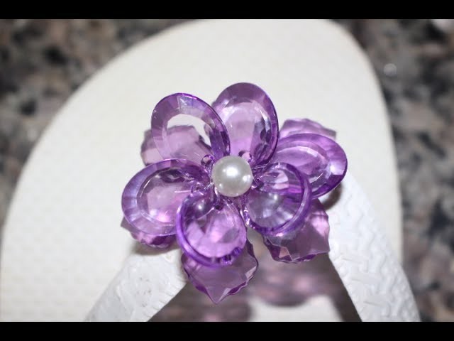 LINDA FLOR DE ACRÍLICO DIRETO NO CHINELO!!!