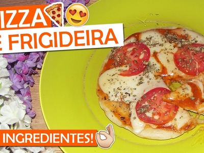 Pizza de frigideira com 3 ingredientes ♡ | @becaliira