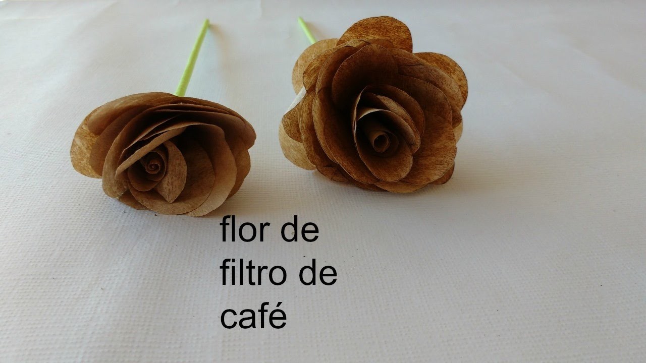 Flores feita de filtro de cafe