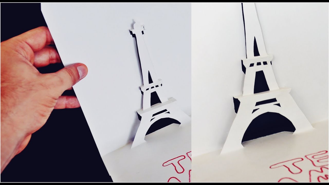 Presente Criativo para namorada_ Torre Eiffel em 3D Origami_ por Elton Donadon
