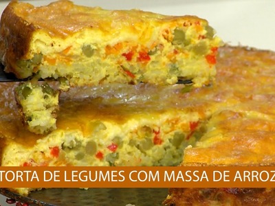 TORTA DE LEGUMES COM MASSA DE ARROZ