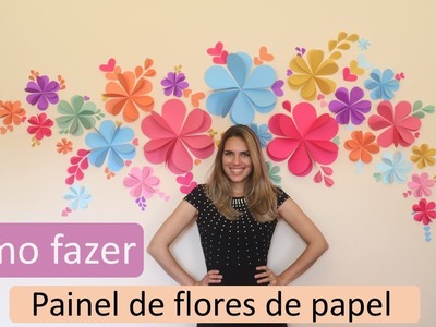 Vlog: Painel de flor de papel