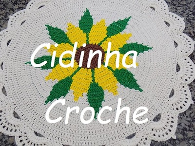Cidinha Croche : Centro De Mesa Ou Souplast Em Croche Girassol -Parte 1.2