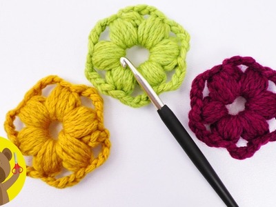 Flores de crochet | Muito fácil para iniciantes
