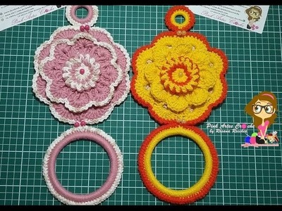 ????# Porta Pano de Prato Cheio de Charme - Pink Artes Croche by Rosana Recchia