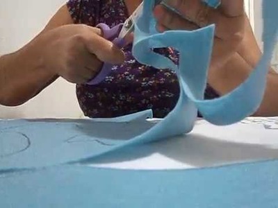 Como fazer sapatinhos de bebê em tecido com feltro-parte 02