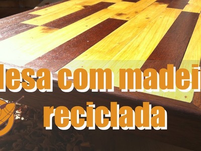 Como fazer uma mesa com madeira reciclada de pallet - Marcenaria Caipira