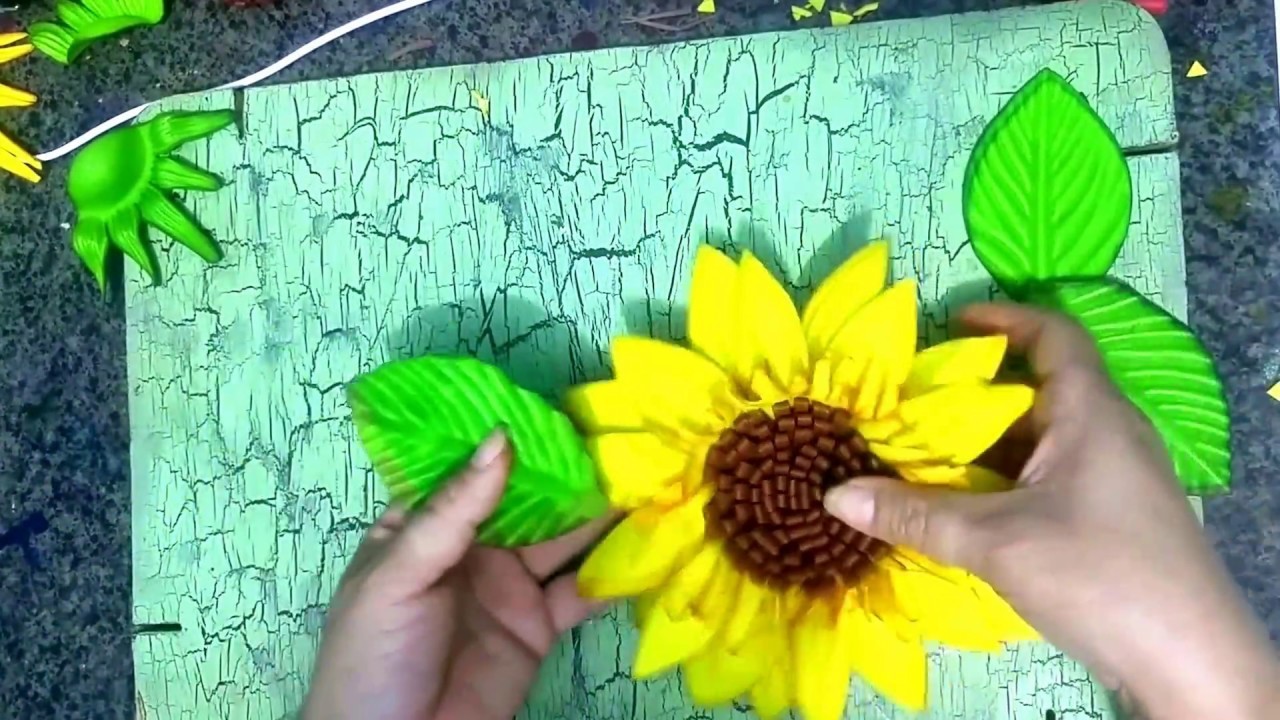DIY:Como montar a flor do girassol em Eva