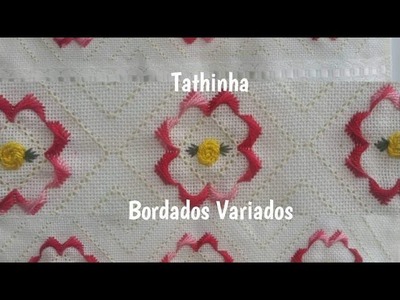 FLOR FEITA COM PONTO RODHES - Tathinha Bordados #96