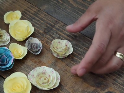 COMO FAZER ROSAS DE PAPEL. DECORANDO FESTAS