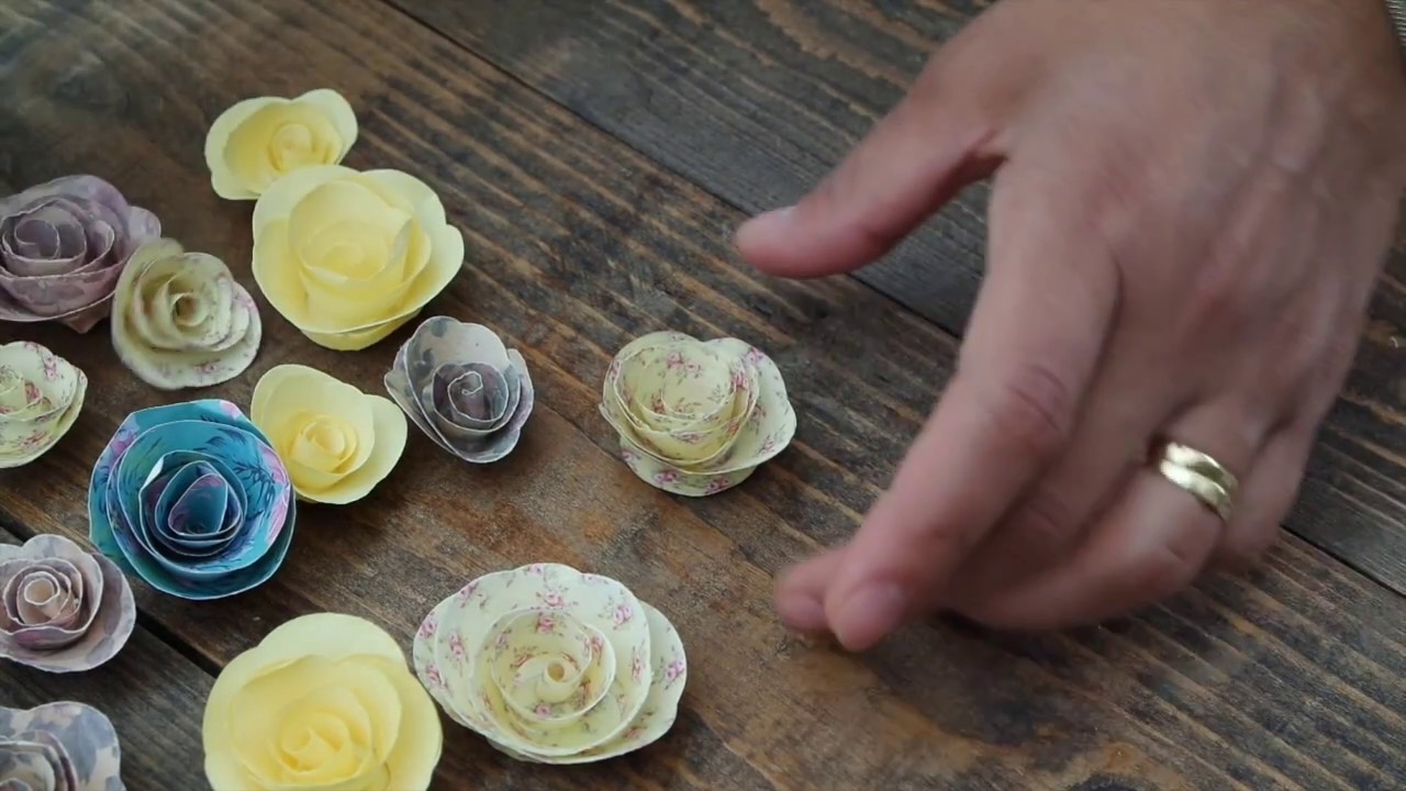 COMO FAZER ROSAS DE PAPEL. DECORANDO FESTAS