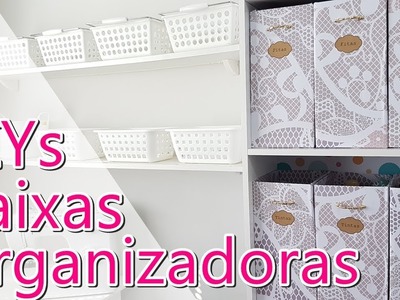 DIYs Caixas Organizadoras Feitas com Papelão | Viviane Magalhães