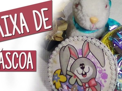 Páscoa chic: Substitua o ninho de páscoa por uma linda caixa de MDF decorada com coelhinho