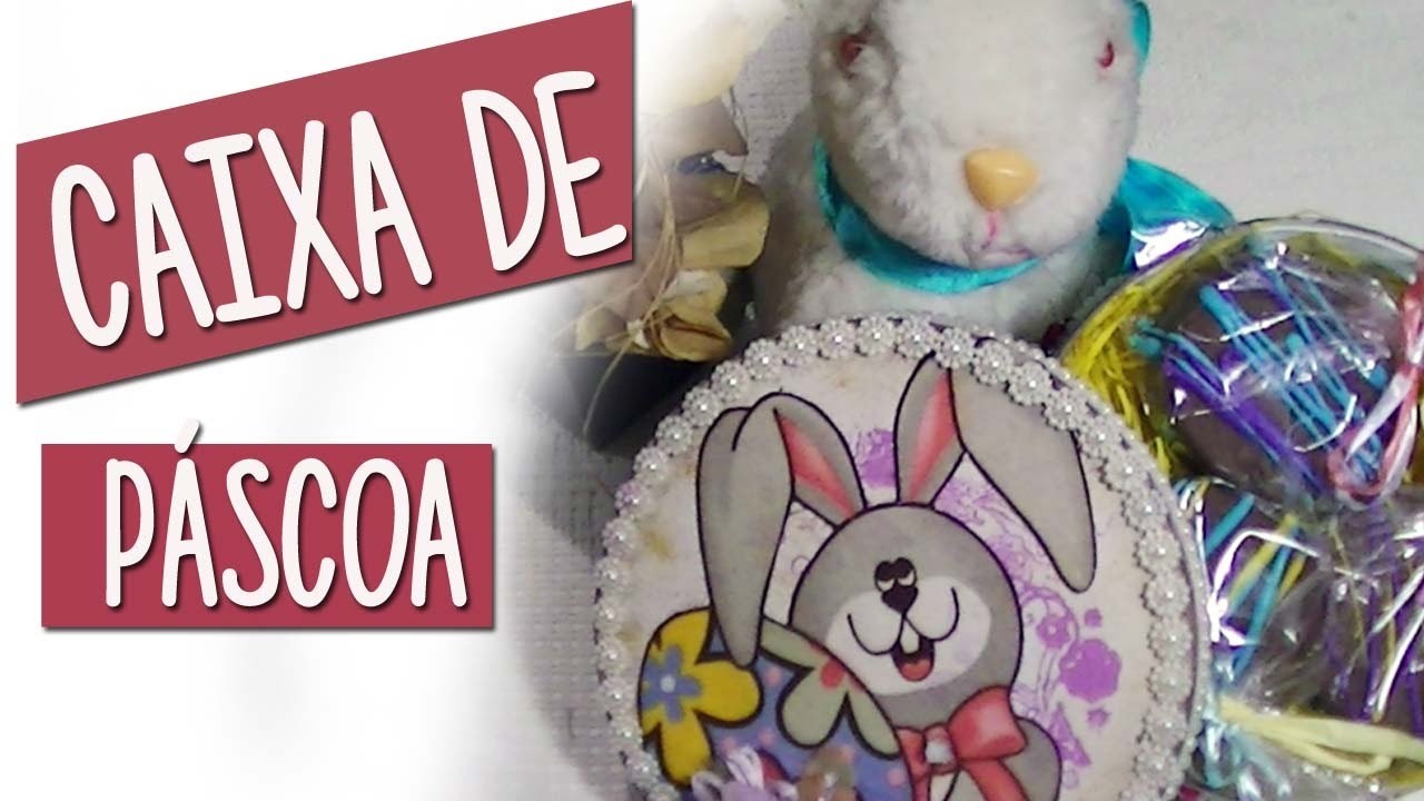 Páscoa chic: Substitua o ninho de páscoa por uma linda caixa de MDF decorada com coelhinho