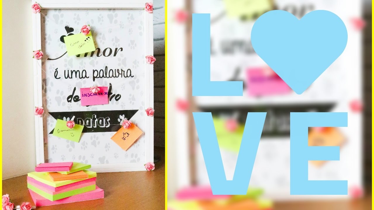 Quadro de recados super fofo