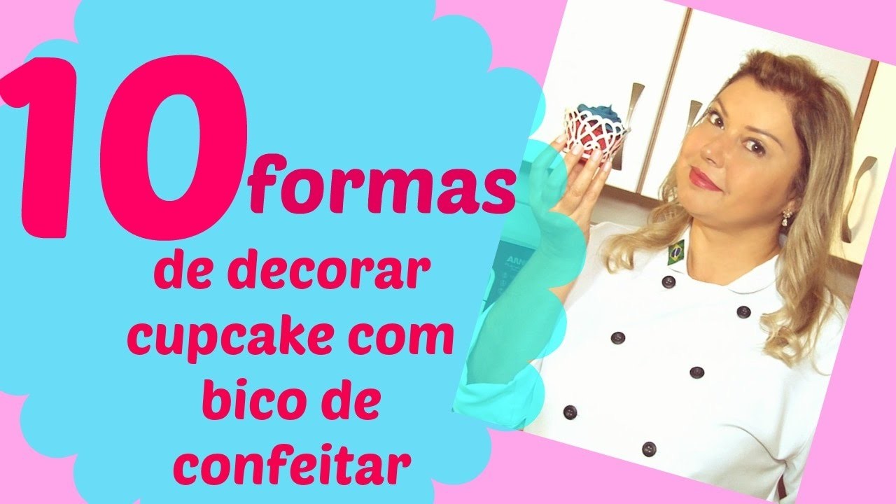 10 Formas de Decorar Cupcake com Bico de Confeitar - Confeitaria Online Oficial