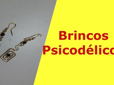 Brincos de fio psicodélicos