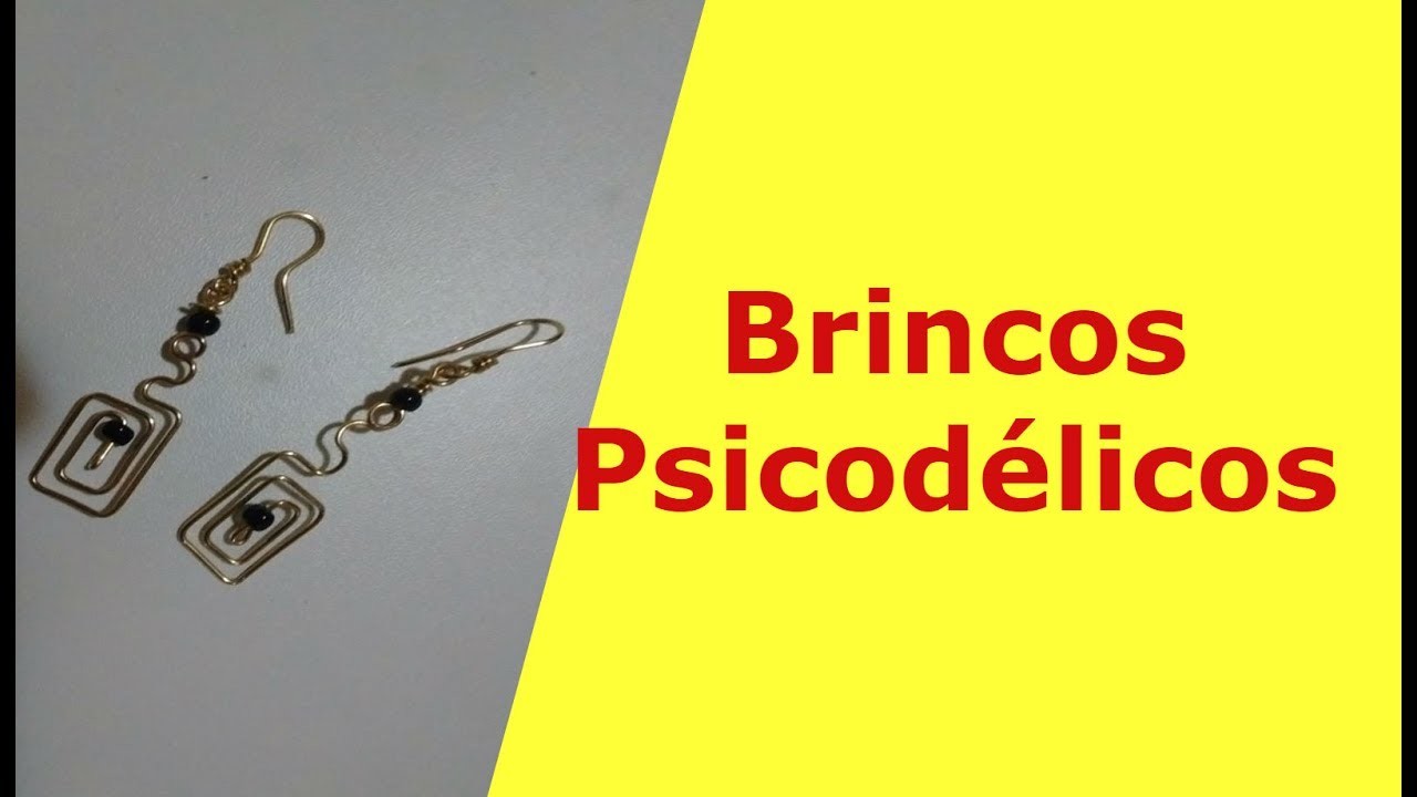 Brincos de fio psicodélicos