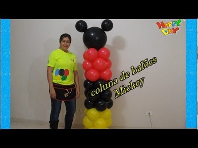 Coluna de balões Mickey - mickey balloon column