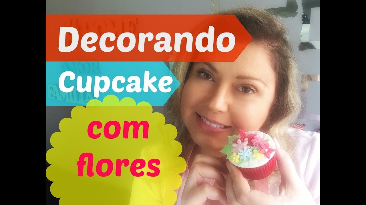 Como Decorar Cupcake com Flores de Açúcar!- Confeitaria Online Oficial