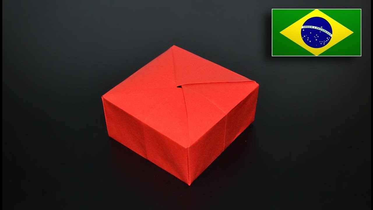 Origami: Caixinha de Presentes - Instruções em Português PT-BR
