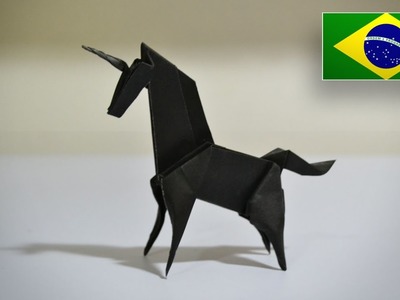 Origami: Unicórnio (Jo Nakashima) - Instruções em Português (BR)