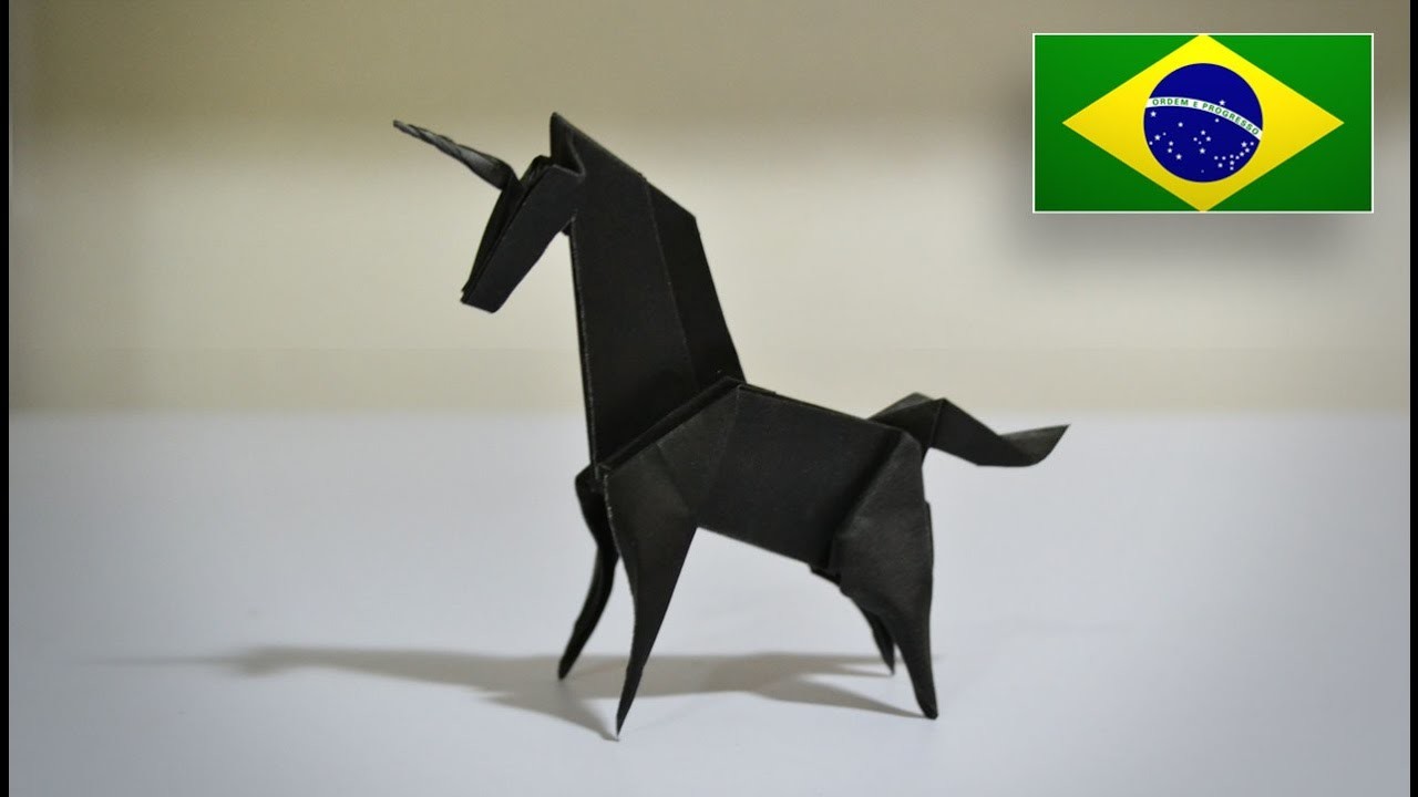 Origami: Unicórnio (Jo Nakashima) - Instruções em Português (BR)