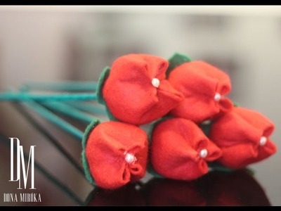 Tutorial: tulipas de tecido | Dia das Mães | Dona Miróka
