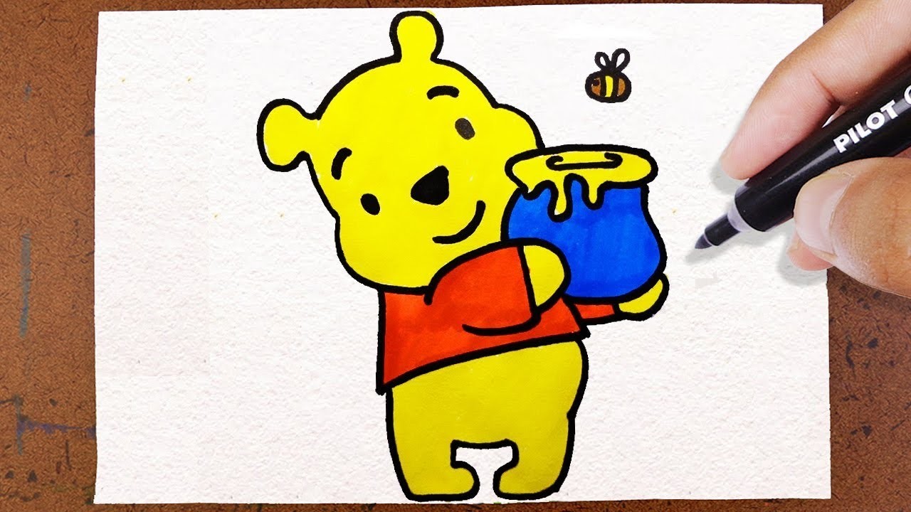 Como Desenhar Ursinho Puff (Pooh), DESENHO LINDO E FÁCIL