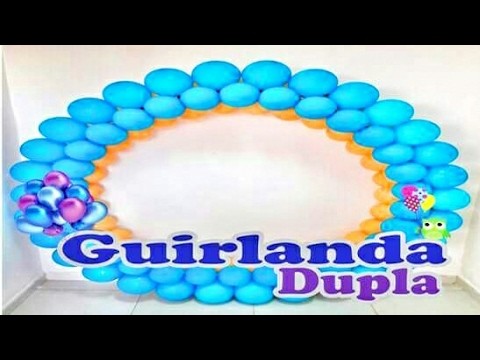 Como fazer Guirlanda Dupla 2 Cores.Canal Juju Oliveira