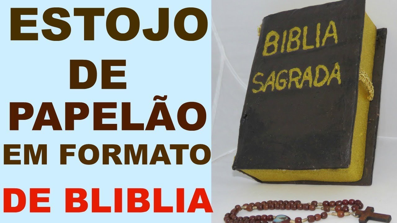 Estojo feito em papelão formato BÍBLIA SAGRADA
