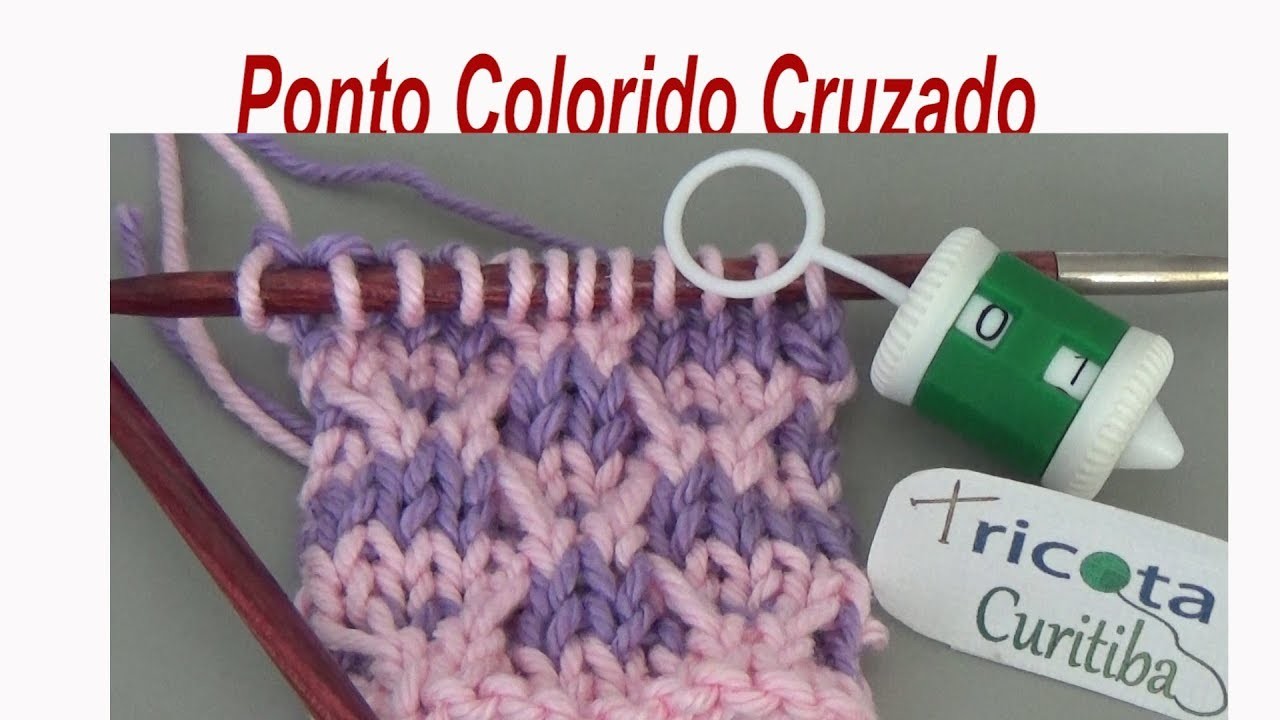 Ponto Colorido Cruzado {Tricota Curitiba}