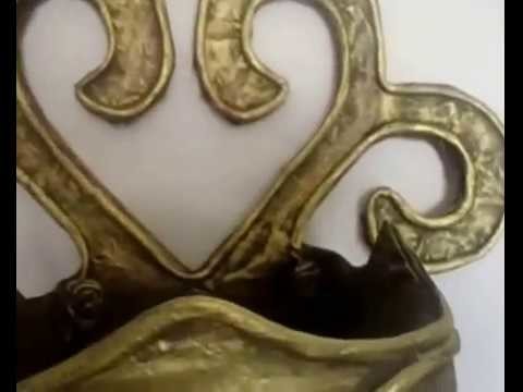 Suporte d flores feito com papelao p parede!!!