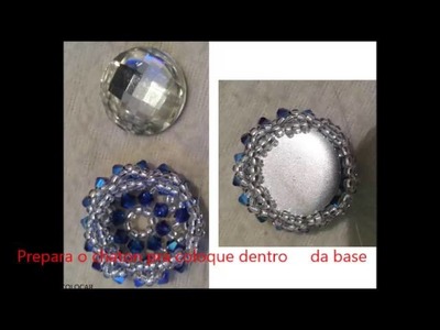 Anel cristal swarovski RR artesanato