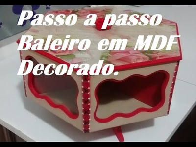Baleiro Giratório em MDF Decorado. Carla Oliveira
