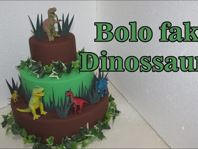 Bolo fake Dinossauros passo a passo