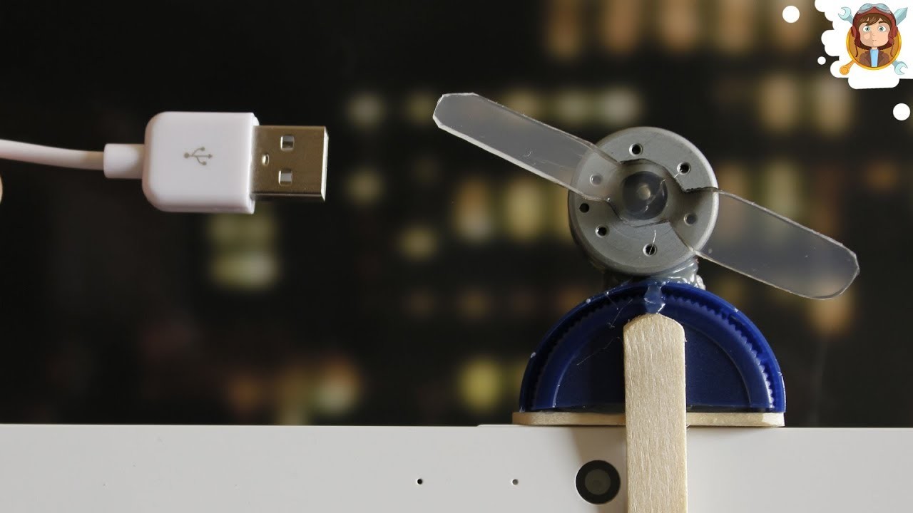Como fazer um Ventilador USB - (Motor de DVD player )