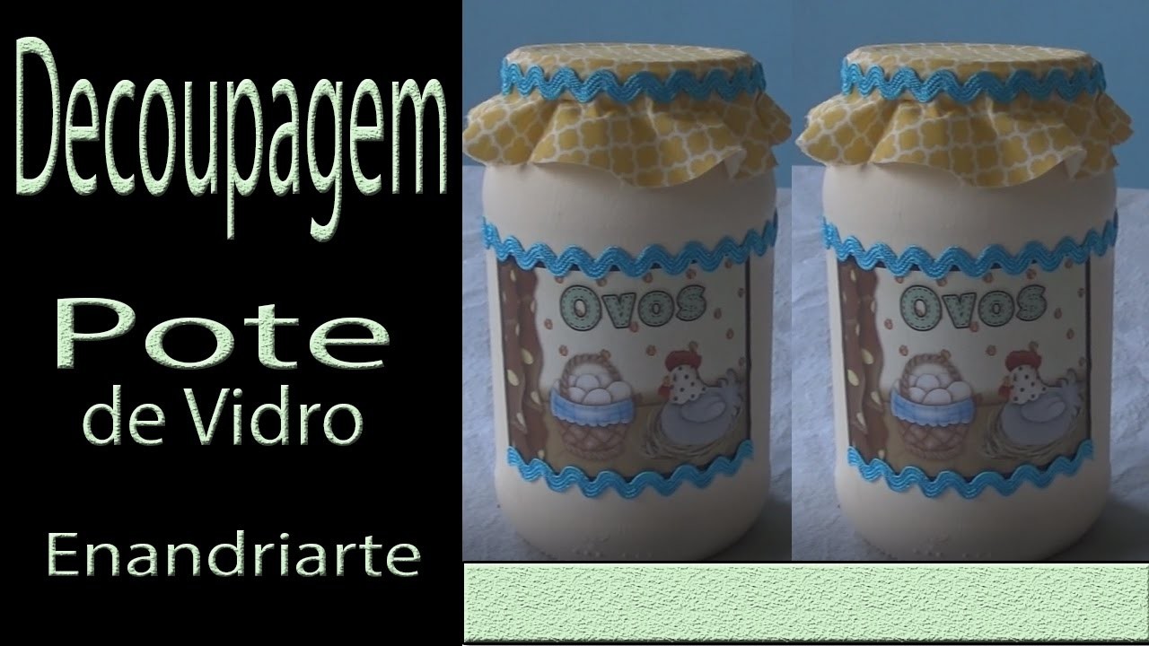 Decoupagem em Vidro