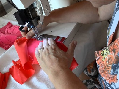 DIY : Como fazer barra de lenço em tecido reto e godê - Aula 40
