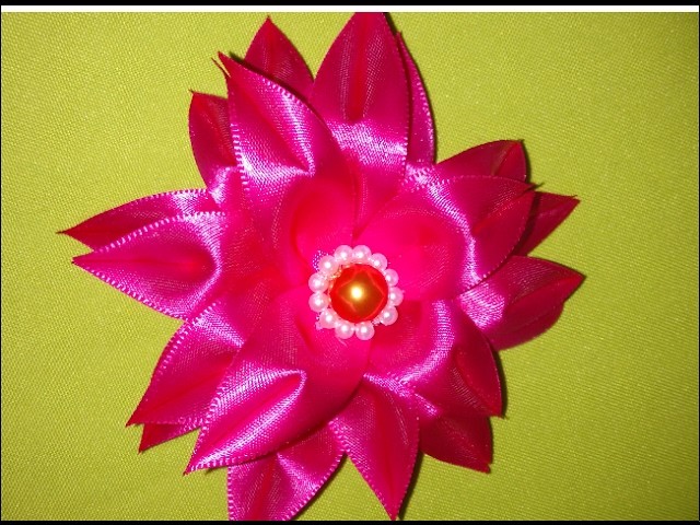 Tutorial linda flor de fita  cetim by cida reis
