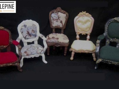 Cadeiras Miniatura em Biscuit- versao curta