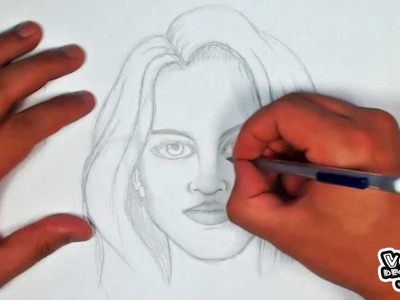 Como desenhar a face feminina (How to draw female face)